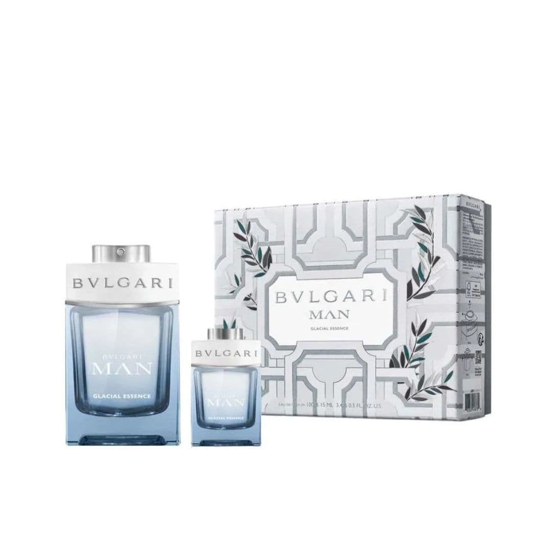 KIT BVLGARI MAN GLACIAL ESSENCE EAU DE PARFUM 100ML + MINIATURA 15ML