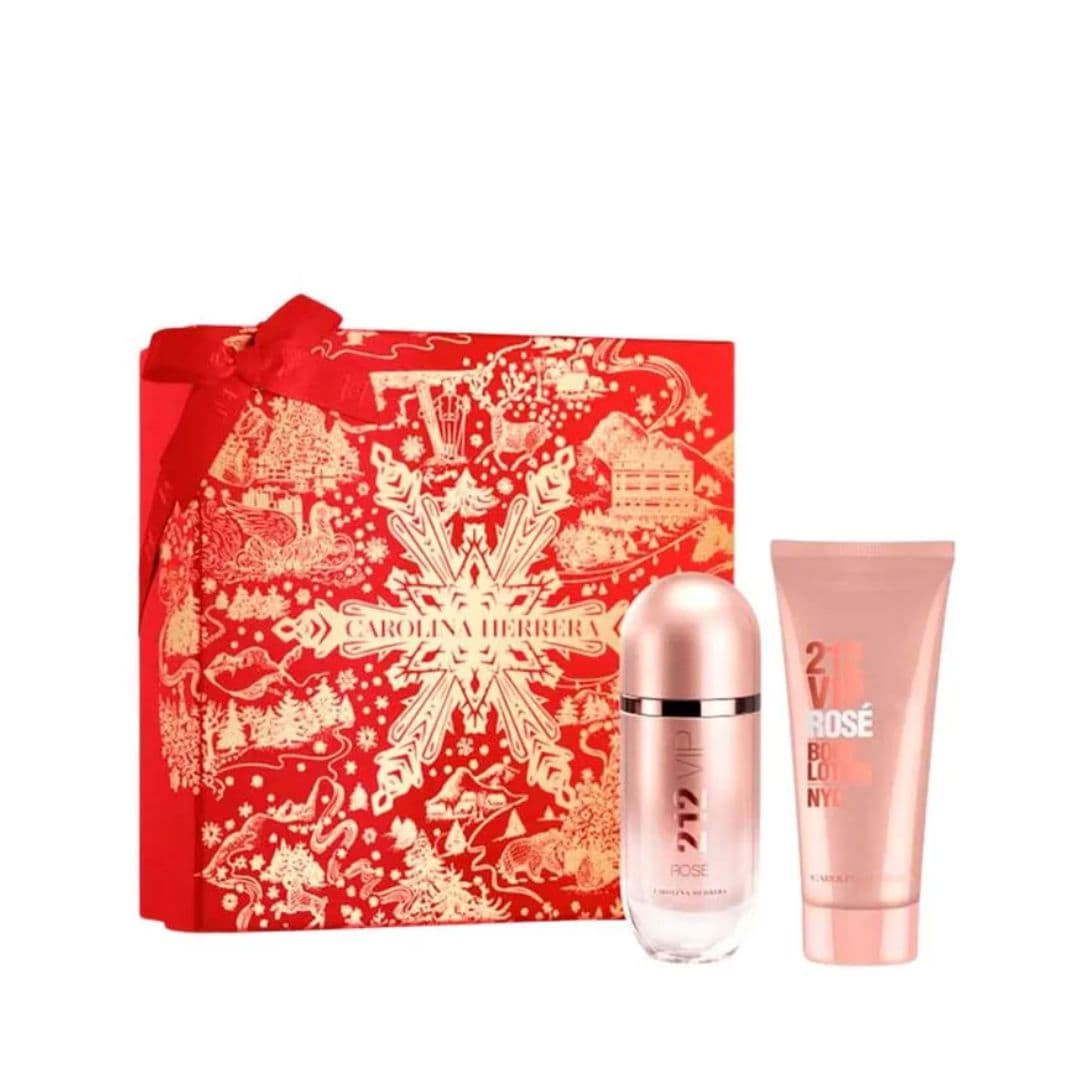 CAROLINA HERRERA 212 VIP ROSE EAU DE PARFUM 80ML + BODY LOTION 100ML