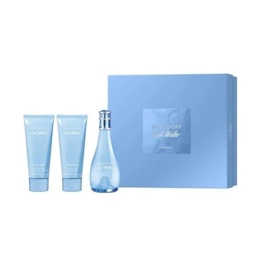 KIT DAVIDOFF COOL WATER WOMAN EAU DE TOILETTE 100ML+ BODY LOTION 75ML+ SHOWER GEL 75ML