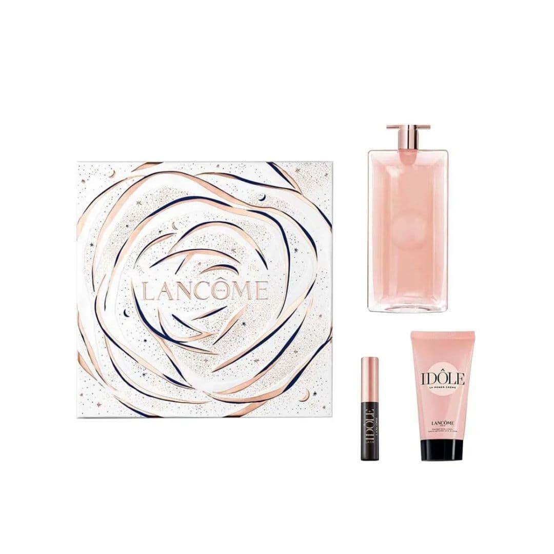 KIT LANCOME IDÔLE EAU DE PARFUM 50ML + BODY LOTION + MINI LASH IDÔLE