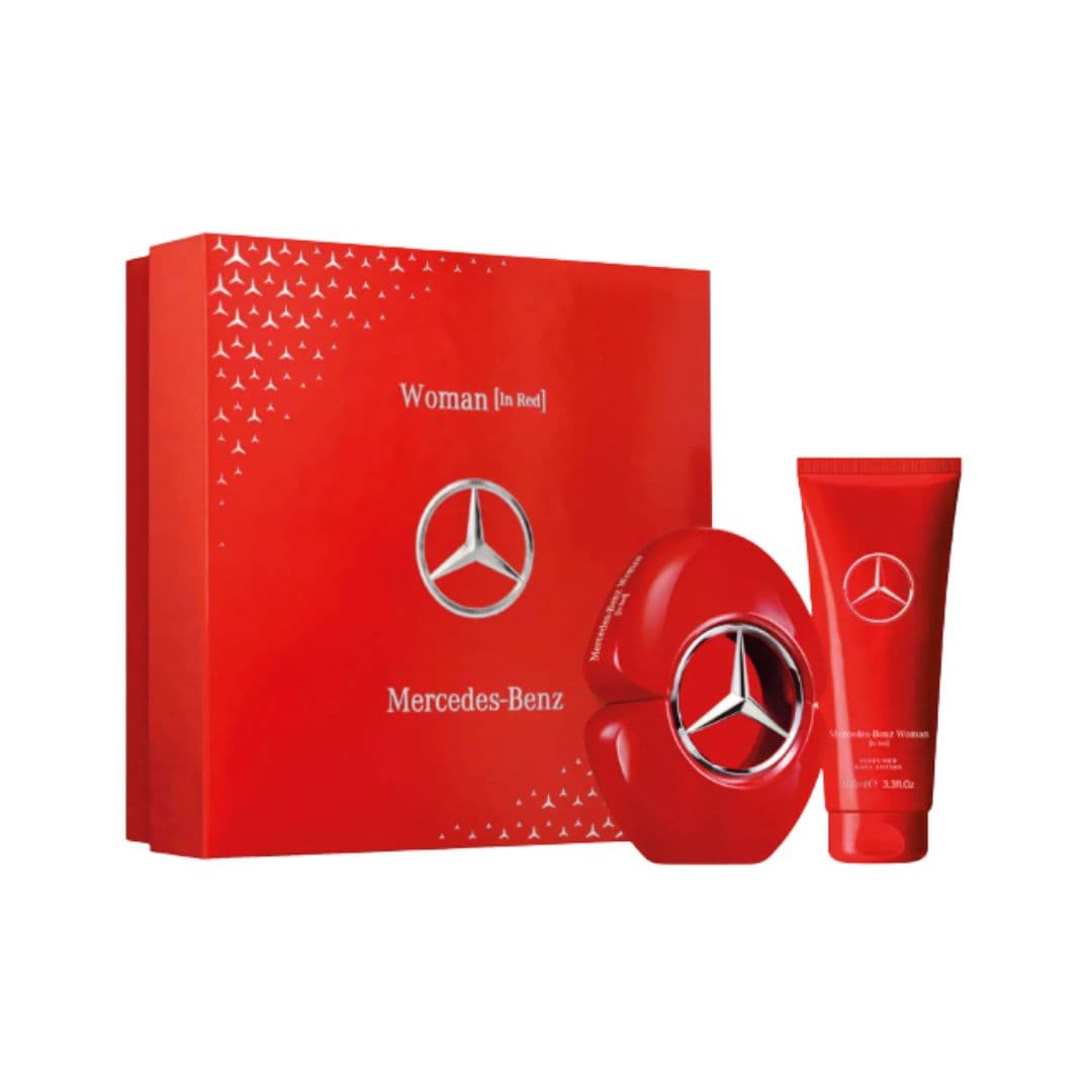 KIT MERCEDES BENZ WOMAN IN RED EAU DE PARFUM 60ML + BODY LOTION 100ML