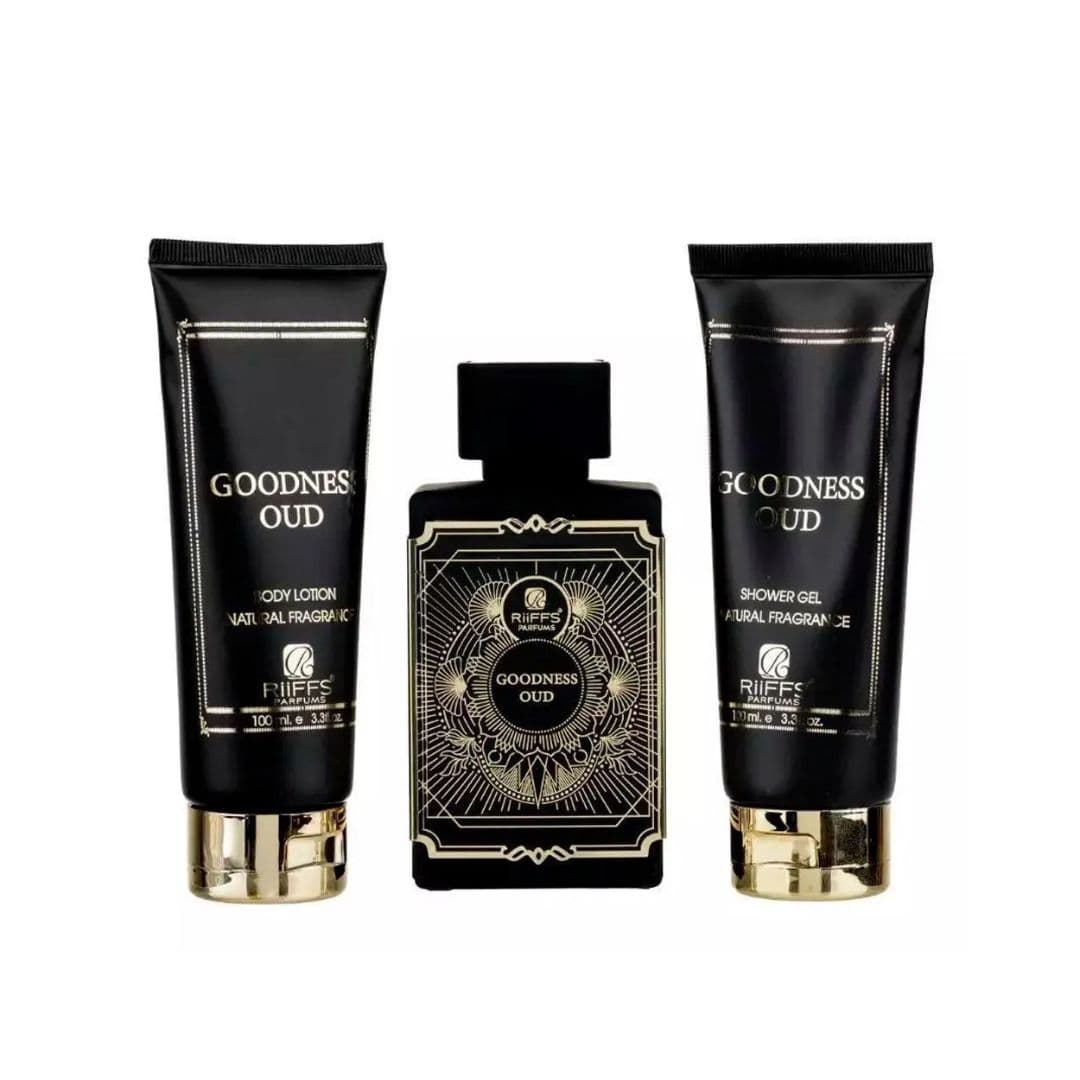 KIT RIIFS GOODNESS OUD EDP 100ML+ BODY LOTION 100ML+ SHOWER GEL 100ML