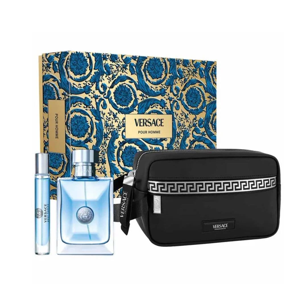 KIT VERSACE POUR HOMME EAU DE TOILETTE 100ML + 10ML + TROUSSE