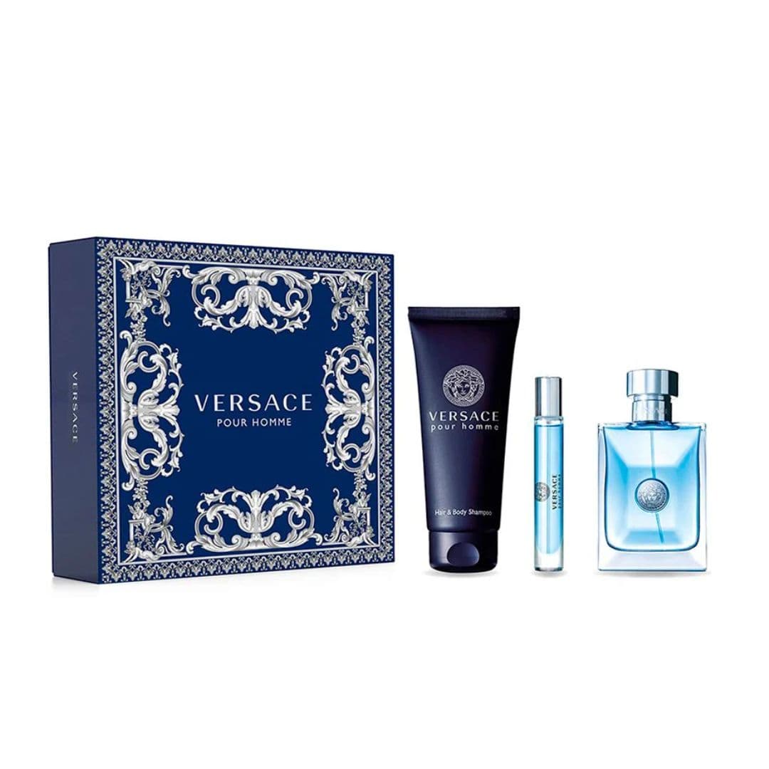 COFRET VERSACE POUR HOMME EAU DE TOILLETE  100ML + BS 150ML + MINI 5ML