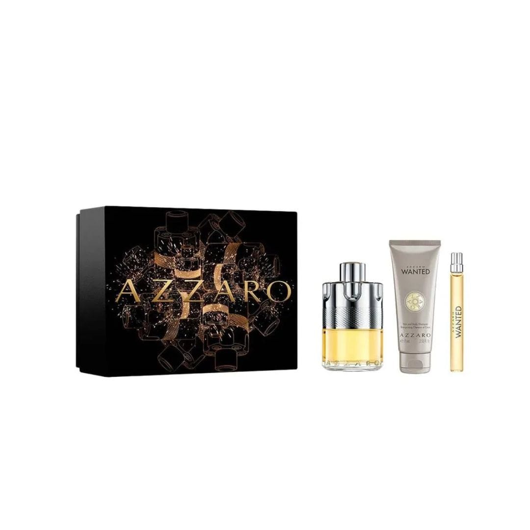 KIT AZZARO WANTED EAU DE TOILETTE SP24 100ML + GEL DE BANHO 75ML+10ML