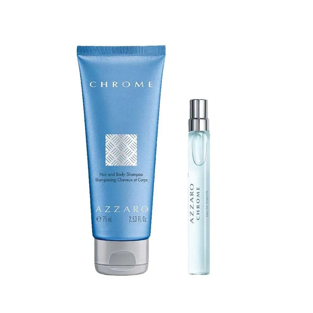 KIT AZZARO CHROME EAU DE TOILETTE 100ML + GEL DE BANHO 75ML + EDT 10ML – imagem 2