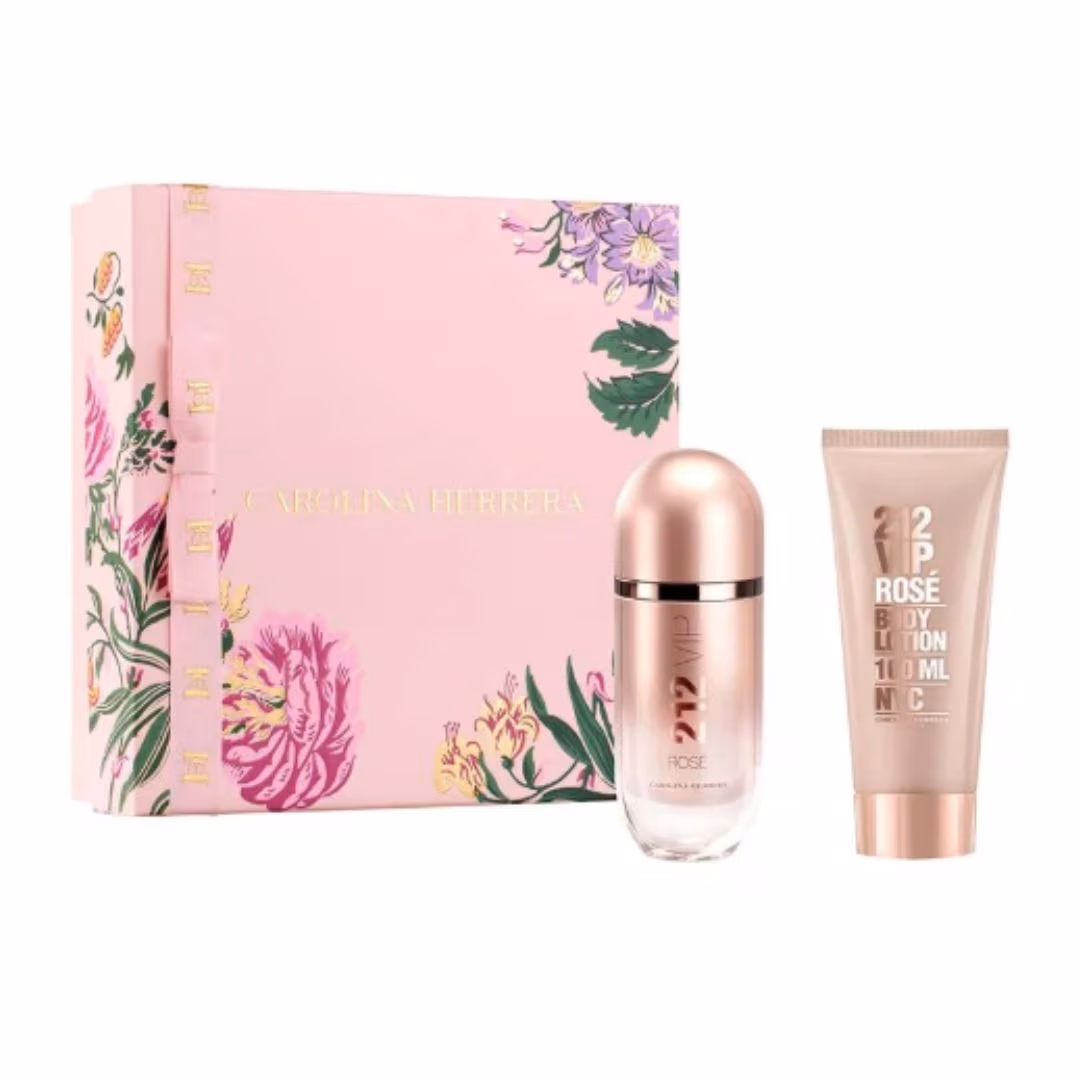KIT COFFRET CAROLINA HERRERA 212 VIP ROSE FEMININO  EAU DE PARFUM