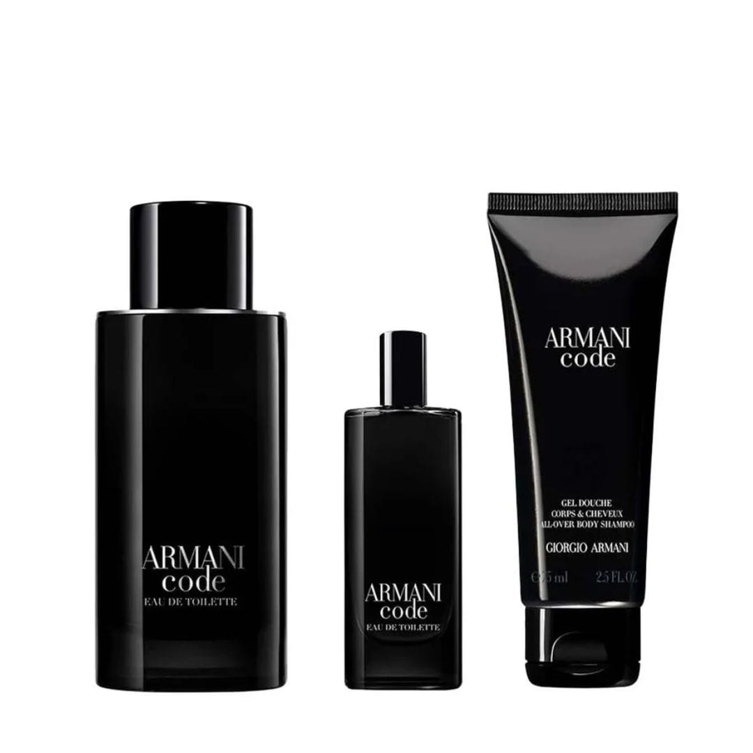 KIT GIORGIO ARMANI CODE EAU DE TOILETTE 125ML + GEL DE BANHO 75ML + 15ML  S24 – imagem 2
