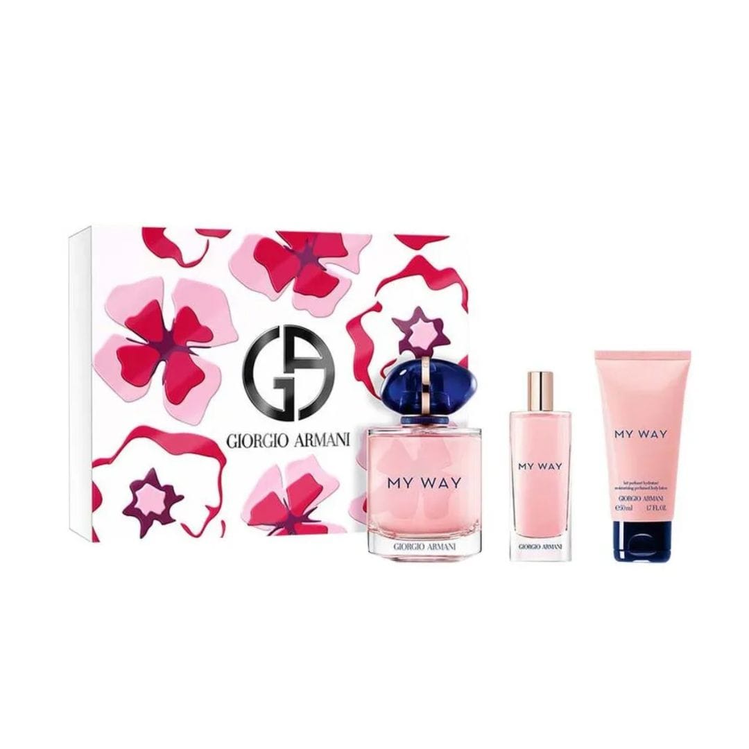 KIT GIORGIO ARMANI MY WAY EAU DE PARFUM 90ML + 15ML +LOÇÃO CORPORAL 50ML S24