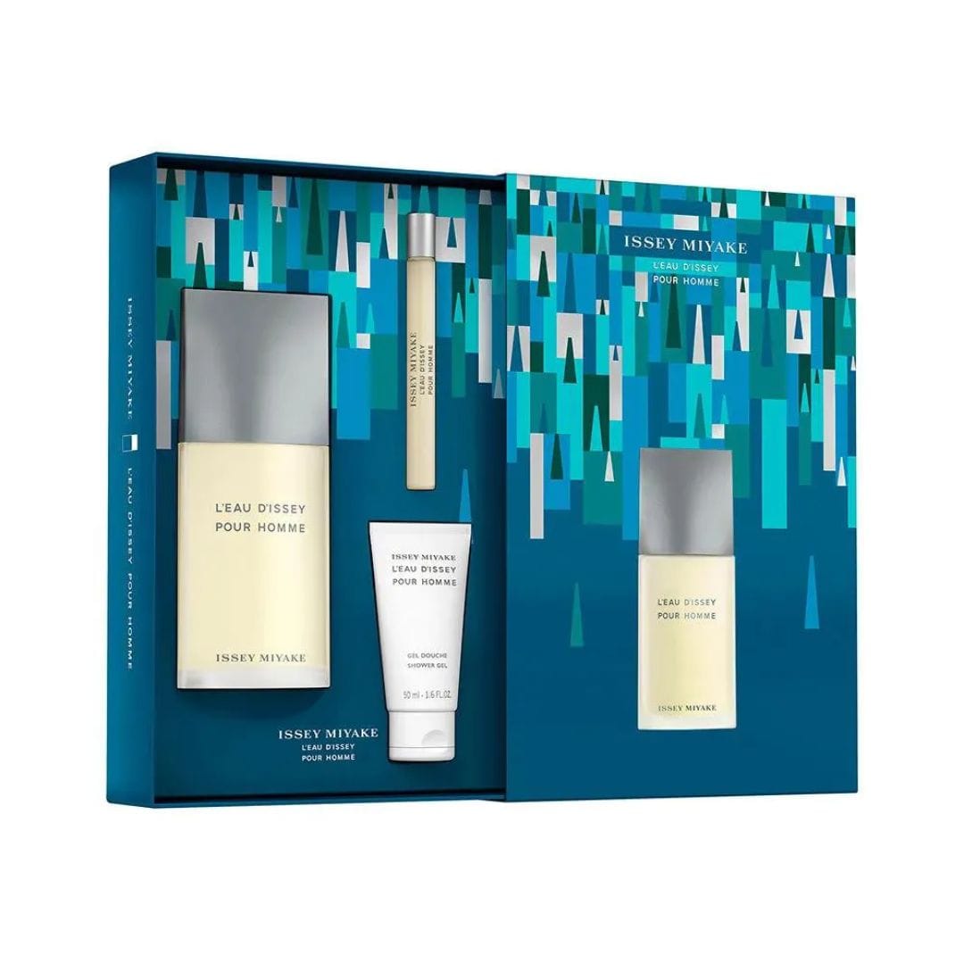 KIT ISSEY MIYAKE LEAU DISSEY POUR HOMME EAU DE TOILETTE 125ML + SHOWER GEL 50ML + TRAVEL SIZE 15ML