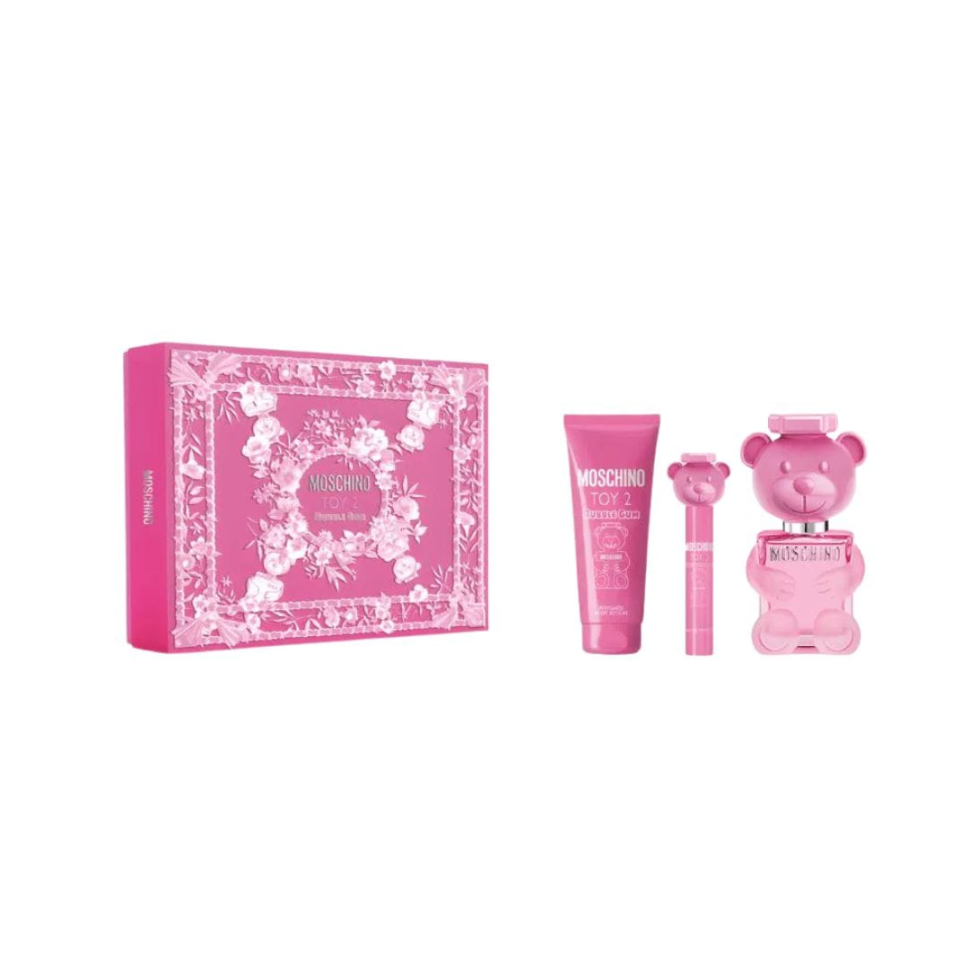 COFFRET MOSCHINO TOY 2 BUBBLE GUM EAU DE TOILETTE 100ML + BODY LOTION 100ML + MINI10ML