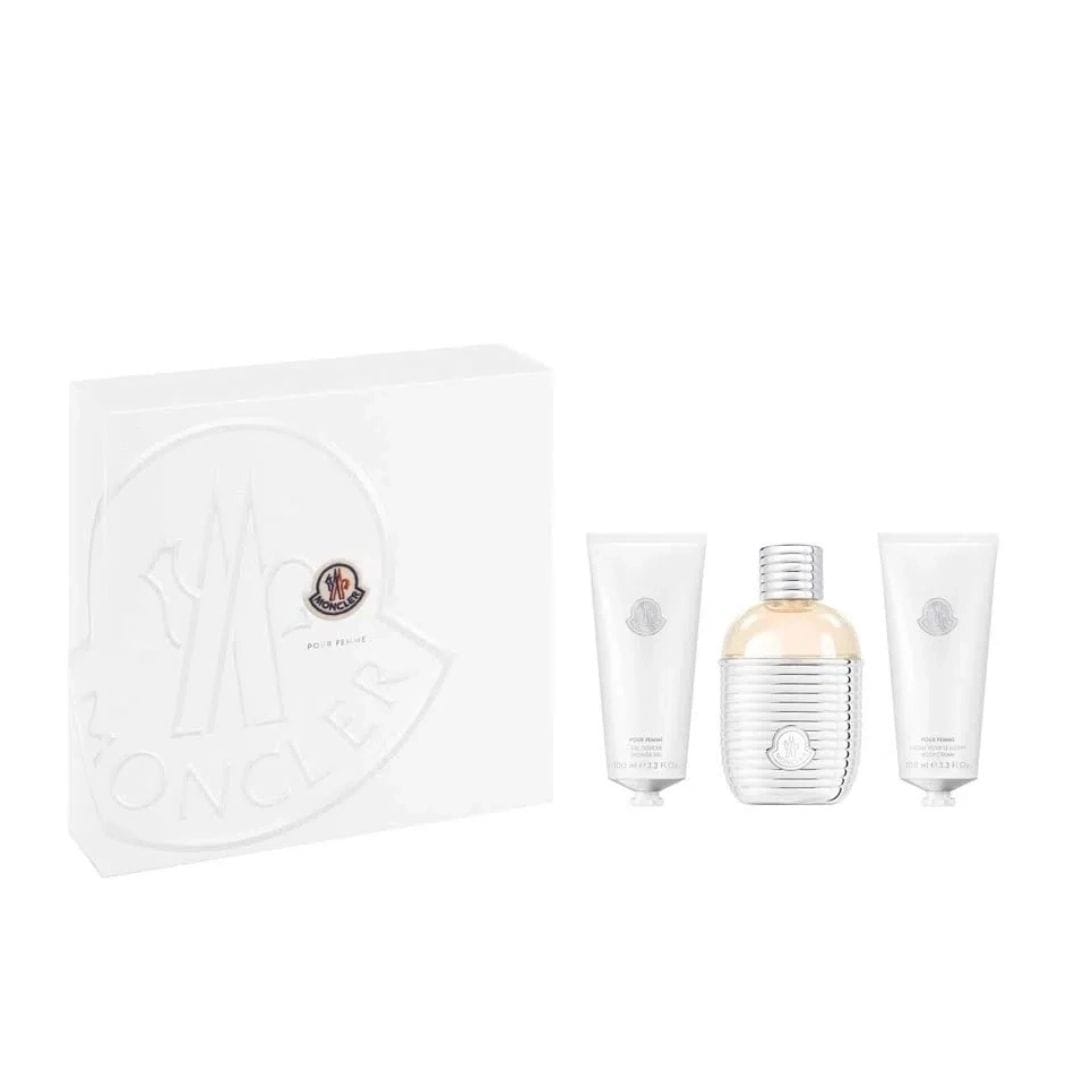 KIT MONCLER FEM EAU DE PARFUM 100ML + SAB LIQ 100ML + HIDRATANTE 100ML