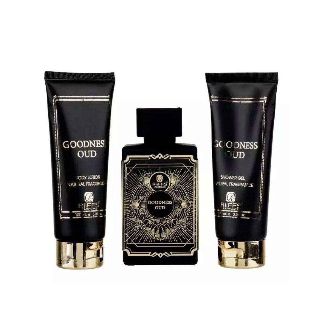 KIT RIIFS GOODNESS OUD EDP 100ML+ BODY LOTION 100ML+ SHOWER GEL 100ML