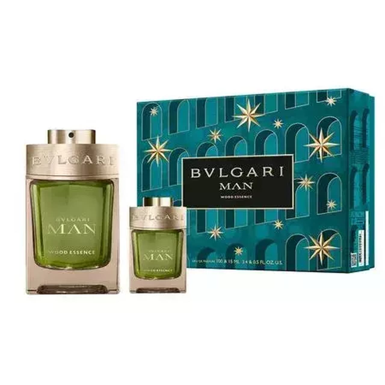 KIT BVLGARI MAN WOOD ESSENCE EAU DE PARFUM 100ML + MINIATURA 15ML