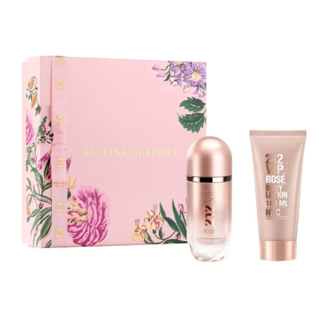 KIT COFFRET CAROLINA HERRERA 212 VIP ROSE FEMININO EAU DE PARFUM