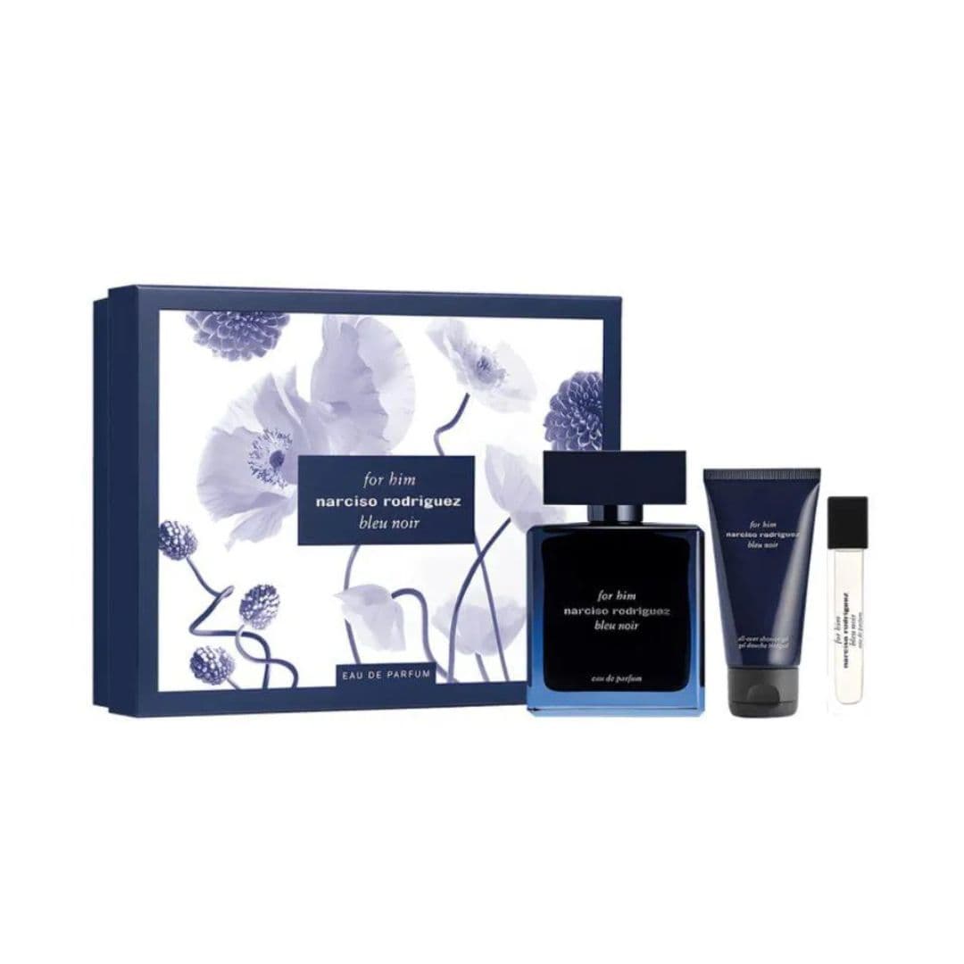 NARCISO RODRIGUES FOR HIM BLEU NOIR EAU DE PARFUM 100ML + BODY LOTION 50ML + TRAVEL SIZE 10ML COFFRET