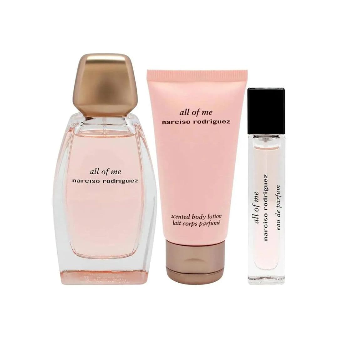 NARCISO RODRIGUES ALL OF ME EDP 90ML + BODY LOTION 50ML + TRAVEL SIZE 10ML